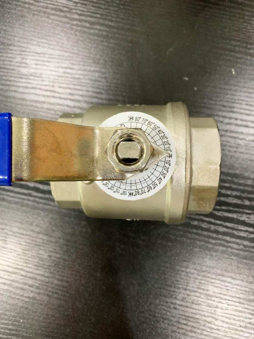 刻度不锈不锈钢钢带片式球阀4分通径螺纹带锁球阀