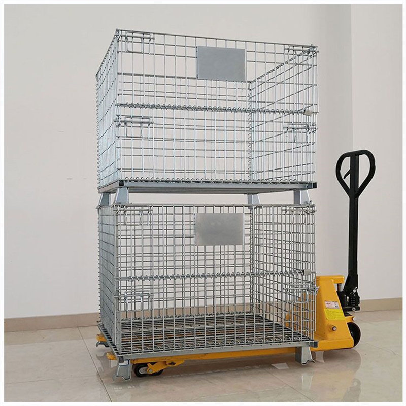 折叠仓储钢丝定做中转蝴蝶分拣工业铁筐货架仓储笼