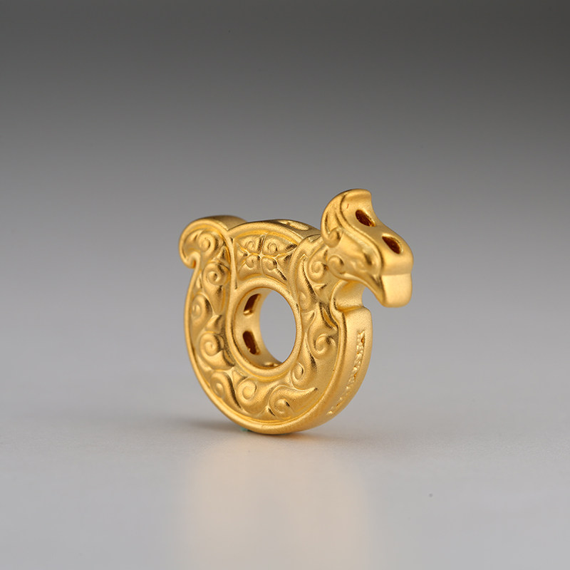 青铜凤坠 女款 礼物黄金坠子项链带绳挂坠 黄金项链足金吊坠男款 - 爱