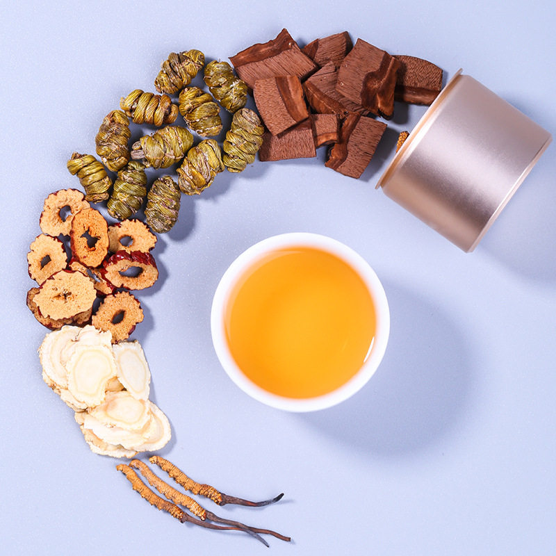 虫草茶礼盒装西藏那曲冬虫夏草养生馈赠佳品小铝罐冬虫夏草