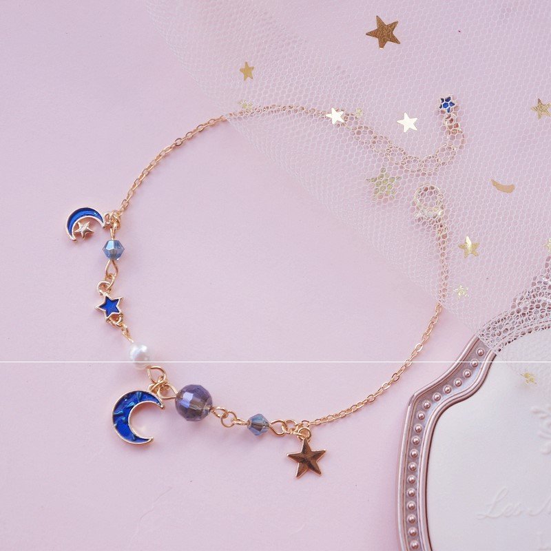 手链星月闰蜜闺蜜四人三人学生便宜一对可爱手链