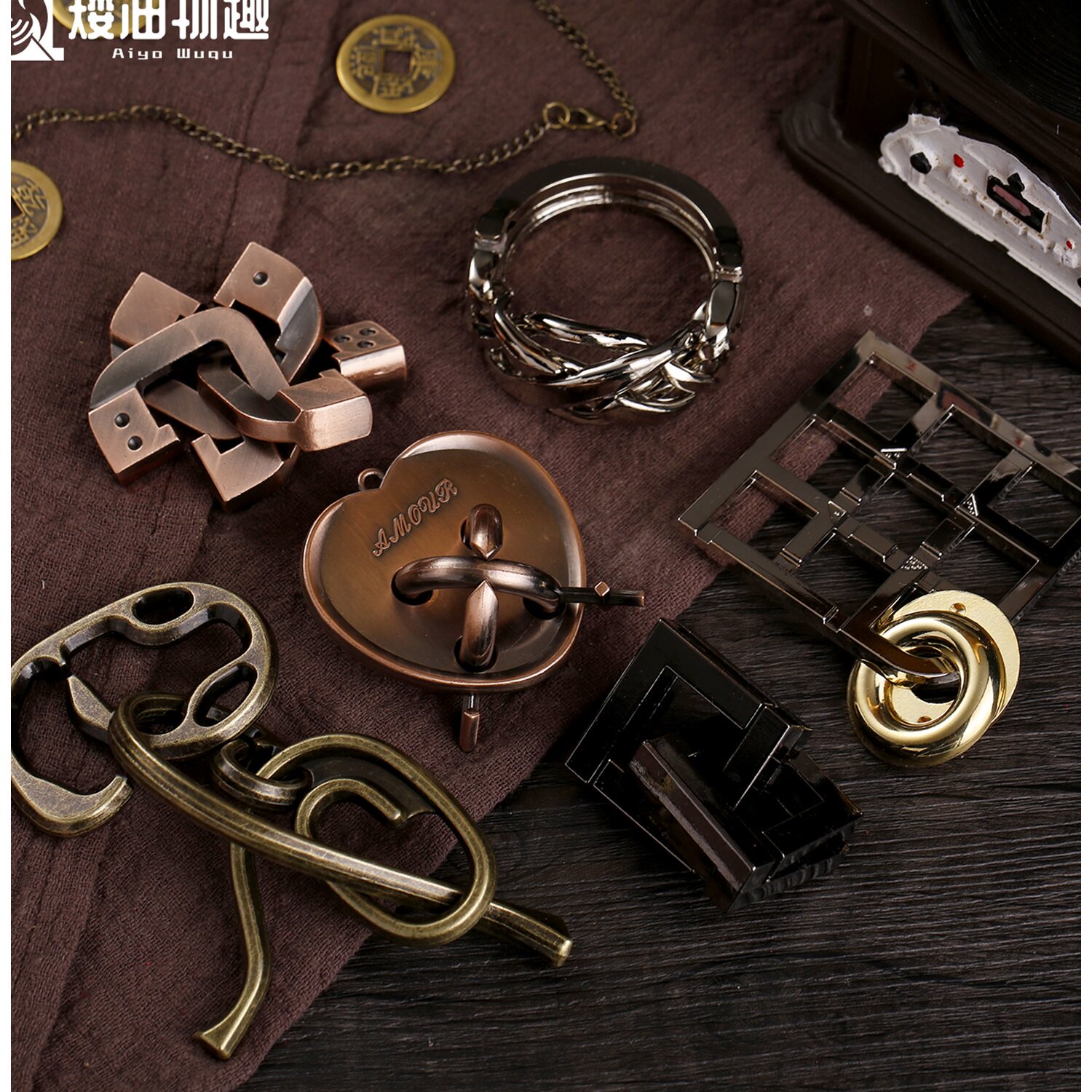 puzzle锁 o玩具1解环三角链解锁学生高智商解密玩具 - 痕风的起点