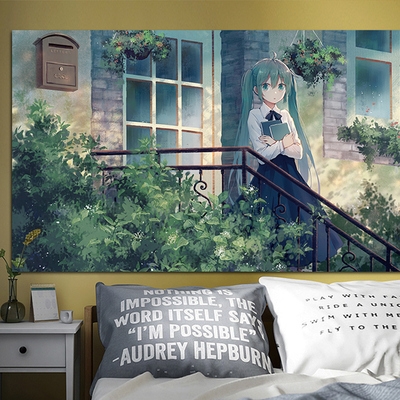 ins房间装饰贴画动漫二次元少女卧室布置贴纸墙贴