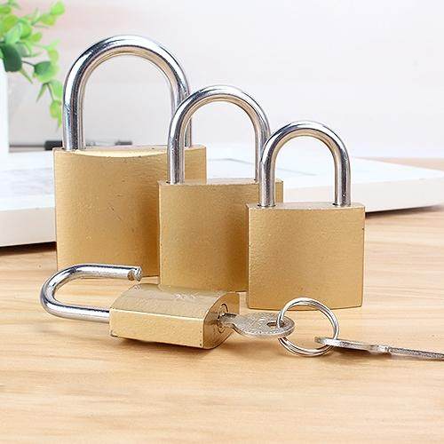 挂锁居家日用优质仿铜一把钥匙开多锁小形锁挂锁