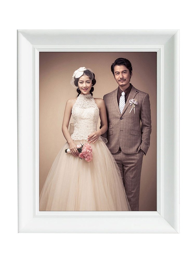 婚纱照放大挂墙照片相框2436寸简约白色制作影楼相框