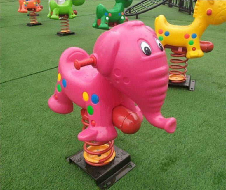 幼儿园户外公园木马小区弹簧摇马儿童塑料摇摇乐摇摆机