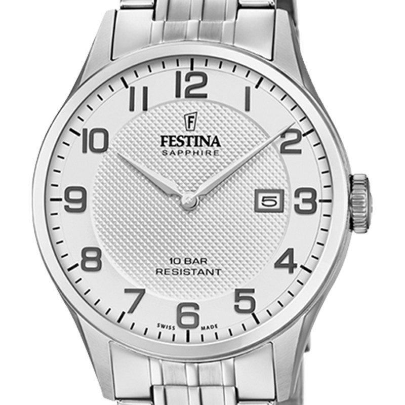 festina斯蒂纳瑞瑞士制造不锈钢手大表盘经典名表欧美腕表