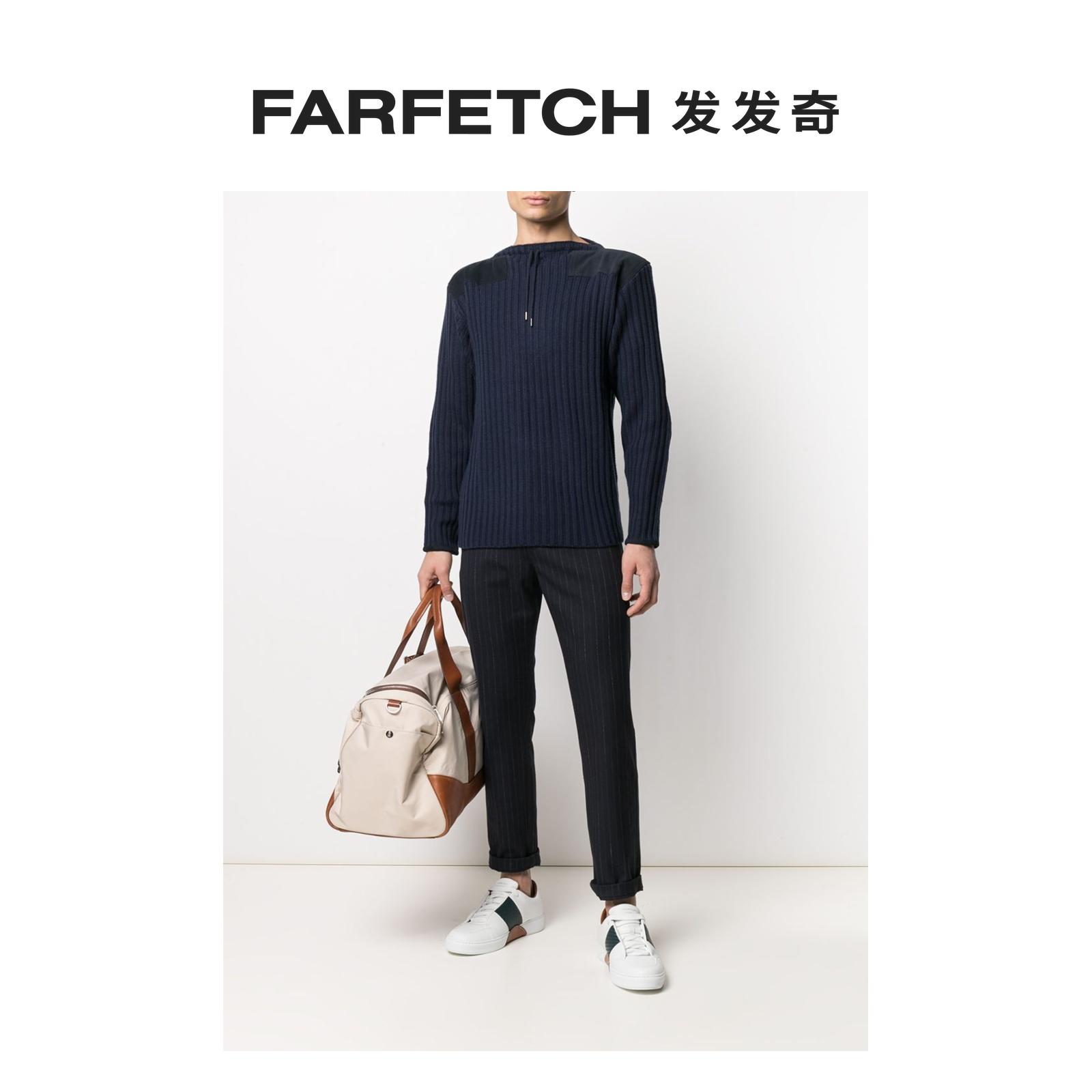 [热销单品][007同款]N.Peal男士抽绳领经典罗纹毛衣