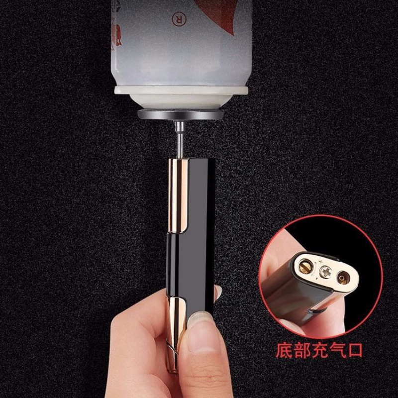 新款红焰直冲防风打火机充气创意个性鹰嘴复古定制一次性打火机