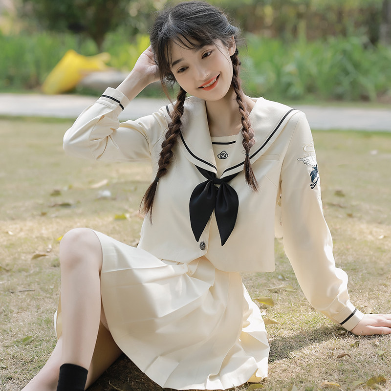 森野学生秋季套装学院制服jk初鹿中间服女学生校服