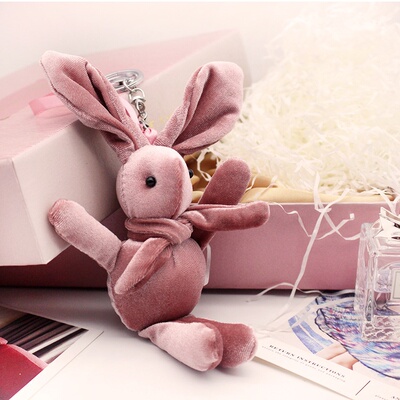 网红丝绒许愿兔子公仔挂件伴手礼女伴娘礼盒娃娃兔毛创意玩偶