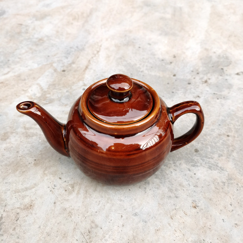 老式陶瓷泡茶瓶罐小瓶调味带盖用品厨房土陶油壶