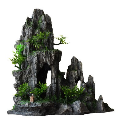鱼缸装饰草窝山水假山石头套餐水族箱青龙仿真造景