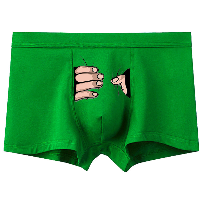 动漫3d男生内裤男友恶搞印花骚气个性可爱男平角内裤