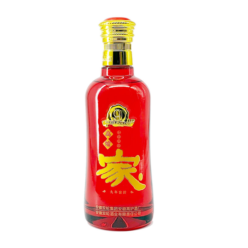 高炉家和谐窖龄9年40.8度500ml整箱4瓶盒装双轮白酒