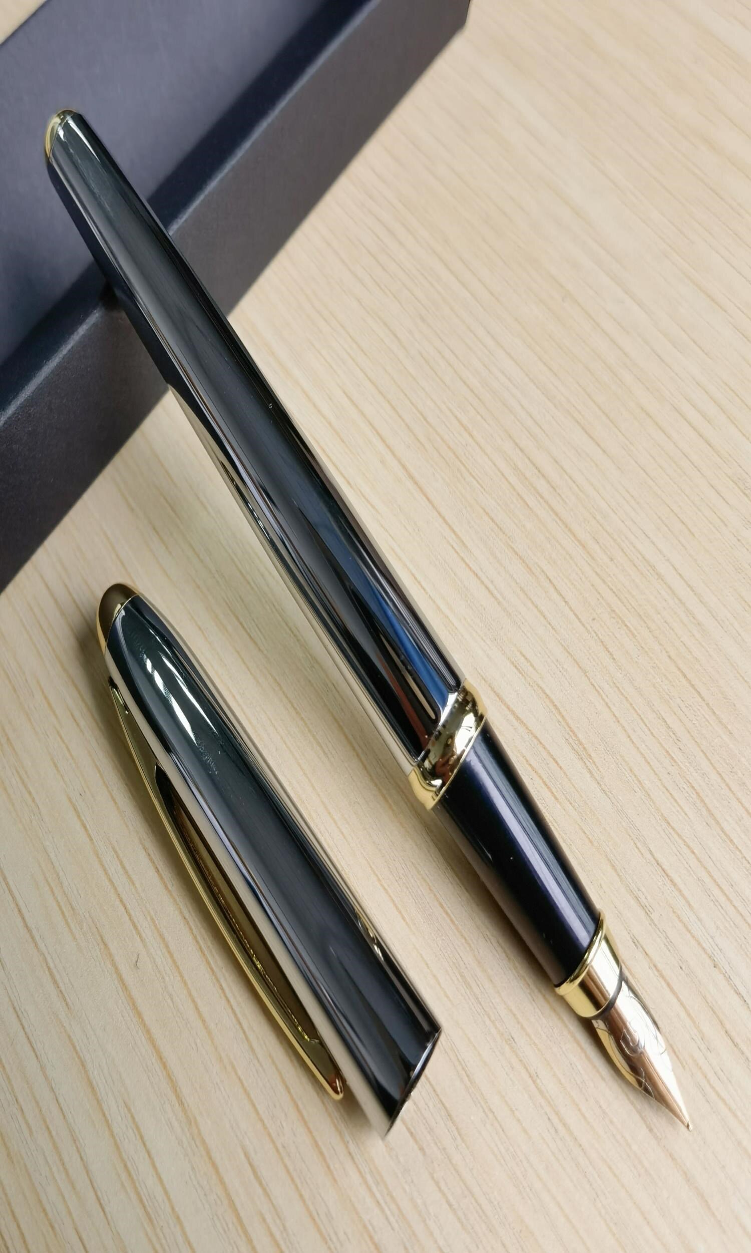 笔尖钢笔出口铱金铱金笔黄铜笔身顺滑练字学生钢笔