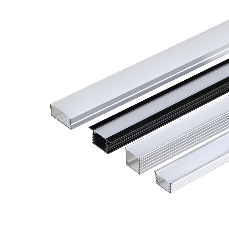 led铝合金灯带灯槽卡槽暗装黑色铝槽线性幻彩led灯带