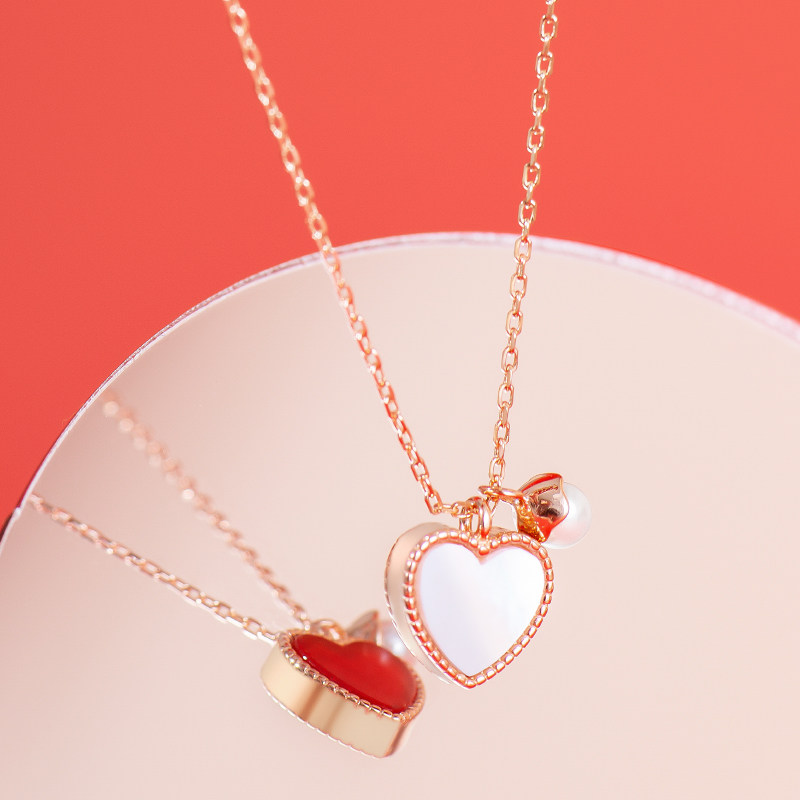 ton一链双礼物生日戴生日项链轻奢爱心感爱高级项链