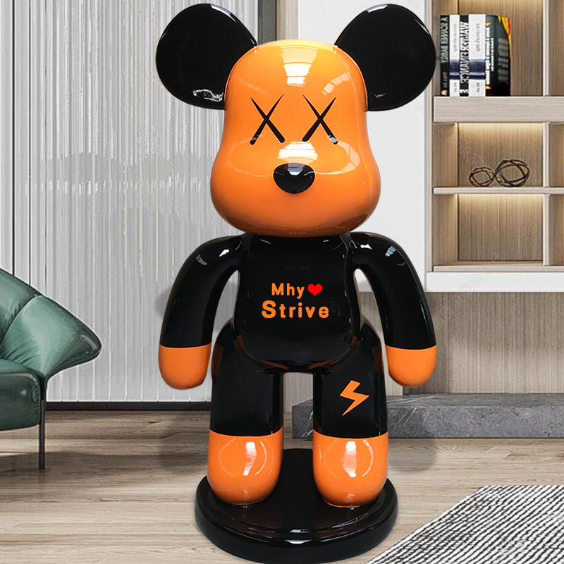 kaws网红暴力熊卡通公仔模型雕塑商场奶茶店铺户外