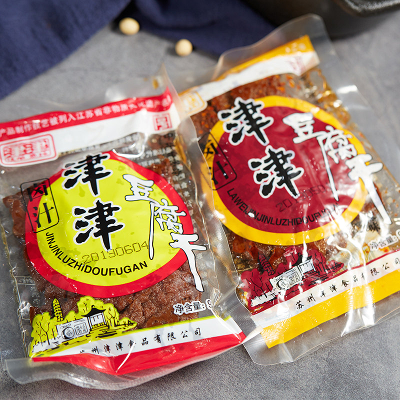 津津卤汁豆腐干苏州老字号特产素食蜜汁甜豆干豆豆腐干