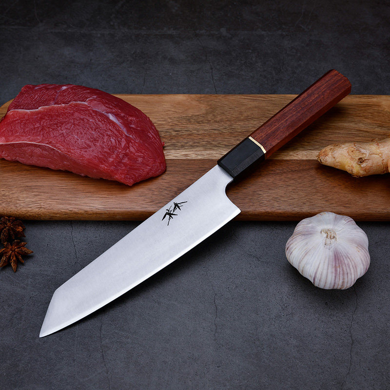 本纯手工锻打切付主厨厨师大马士革牛刀日式三德菜刀