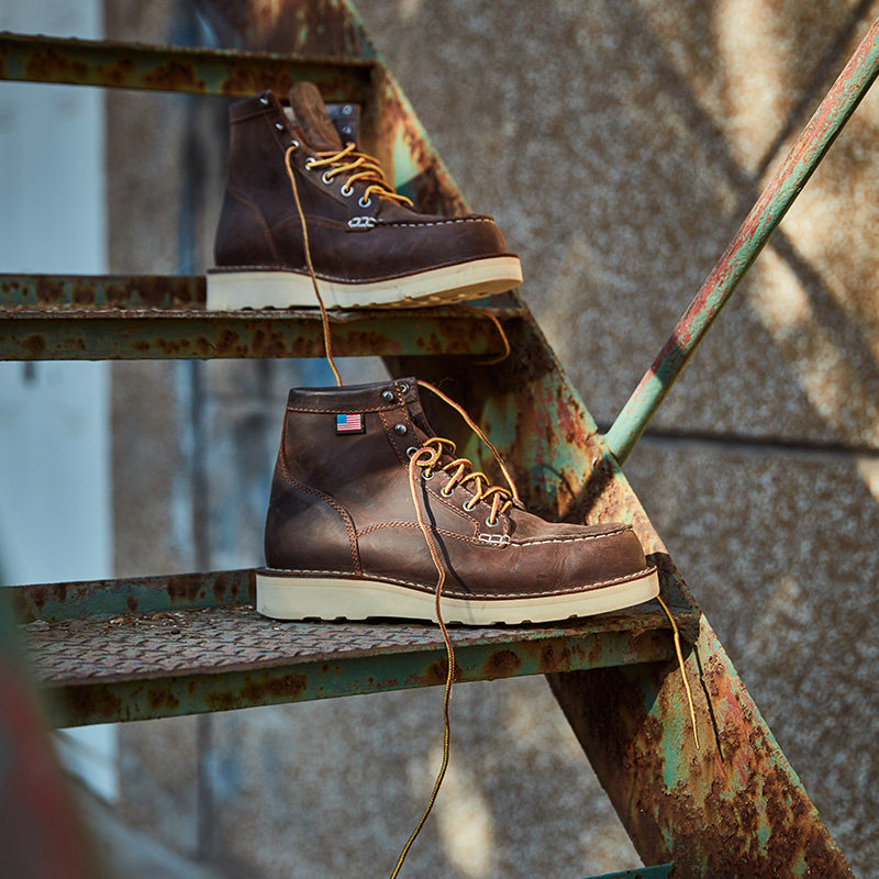 到货danner丹纳bullrun男款经典复古软皮中帮工装户外休闲鞋