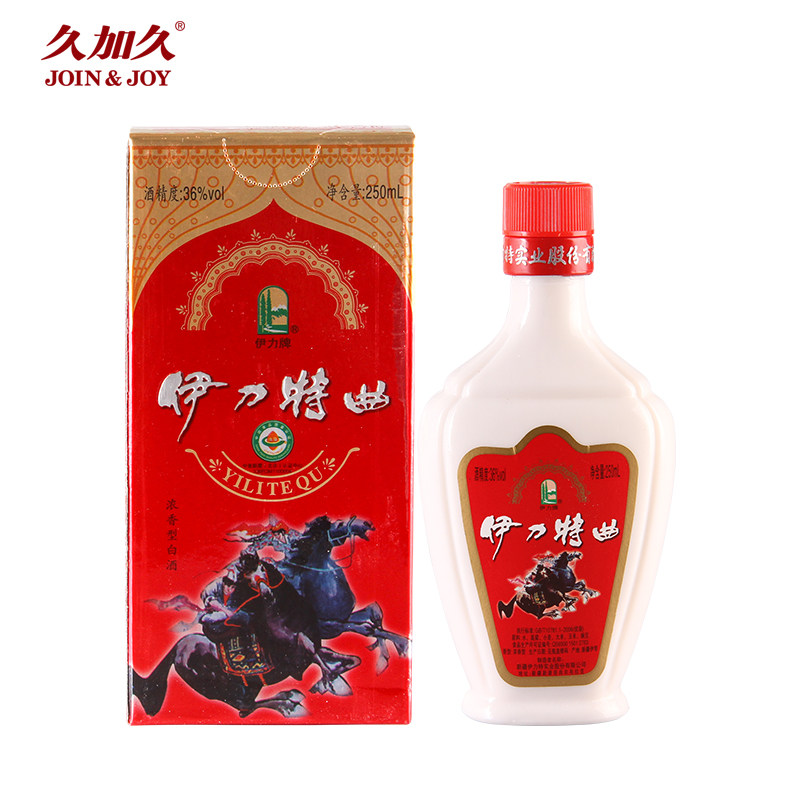 新疆伊犁伊力特曲浓香型白酒低度36度250ml12瓶白酒