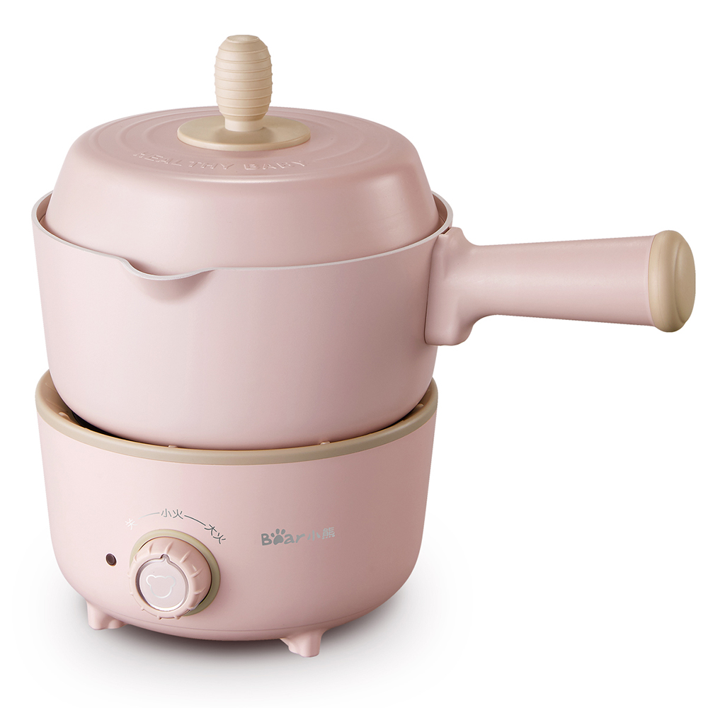 辅食奶锅电热小熊多用途锅轻12l铝合金煮锅便携电热
