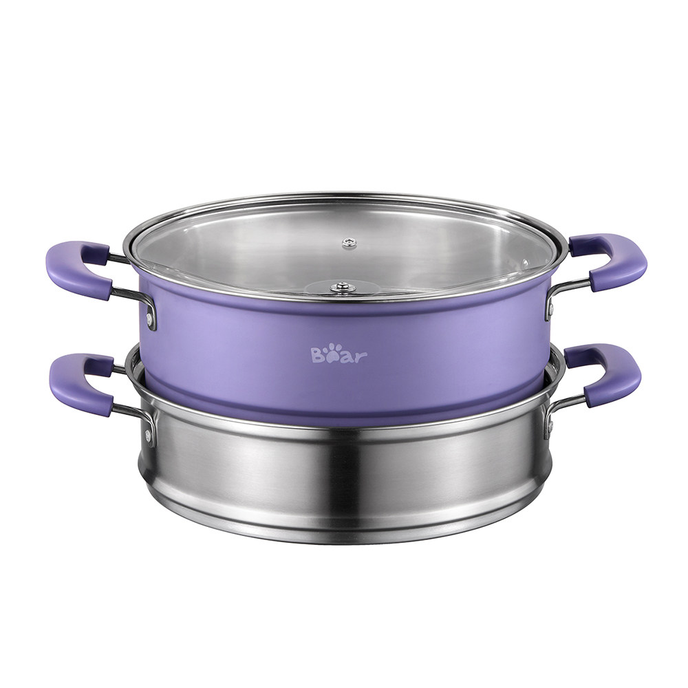 小熊伊万蒸锅家用不锈钢三层多层加厚蒸笼煤气蒸锅