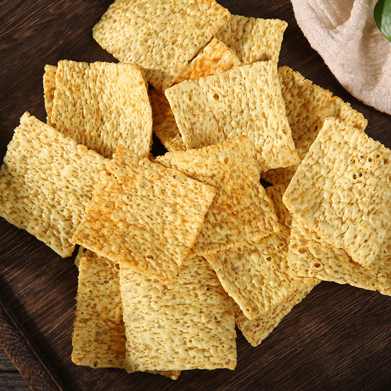 推荐食谷坊苦荞片荞麦锅巴脆片128克小袋装酱汁牛排原味零食童年