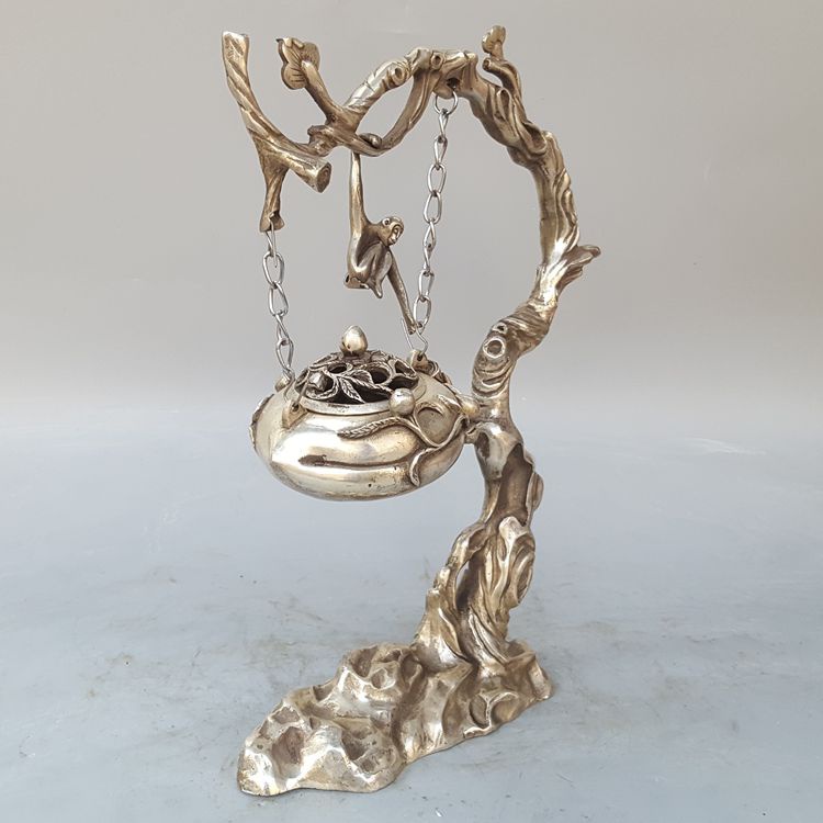 实体店直销热卖纯铜创意熏香吊炉金属工艺品居家客厅摆件结婚礼品