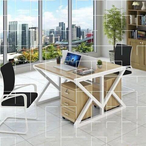 简易多人个人组合格挡工位4员桌椅办公桌办公组合