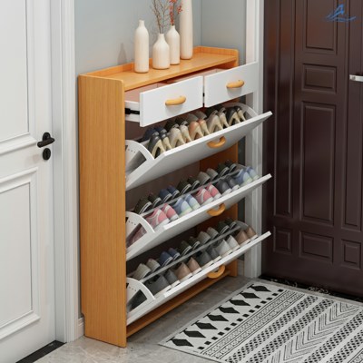 超薄外面鞋架式放翻斗斜放过道走廊鞋柜门口鞋柜