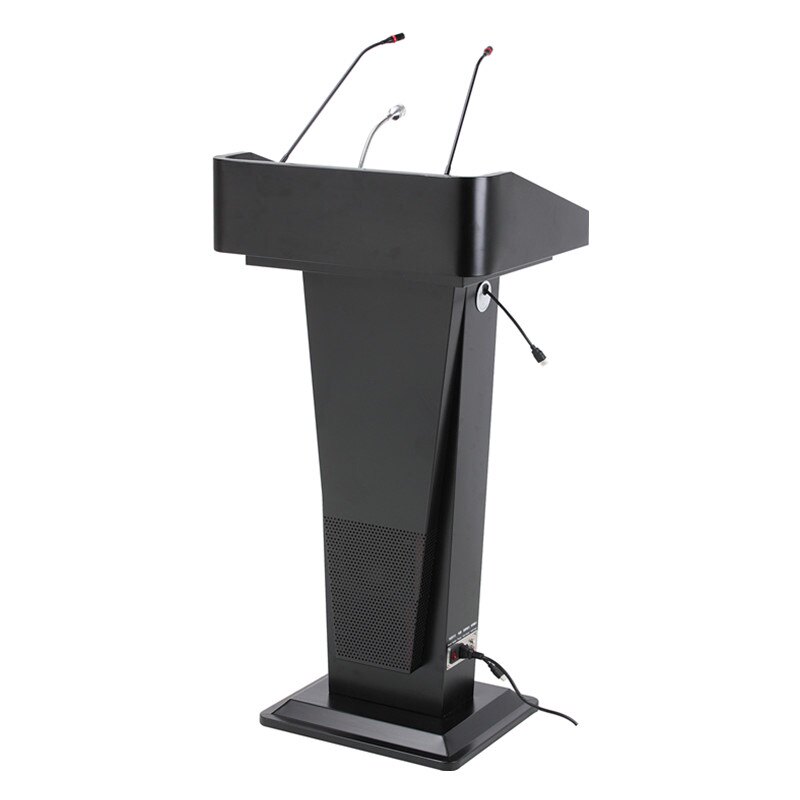 发言多媒体讲台话筒台灯现代简约迎宾接待培训台桌演讲台