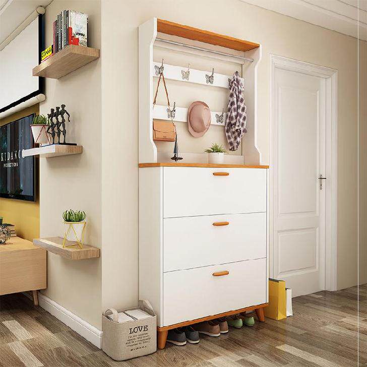 鞋柜矮柜门边后背鞋架工艺家装家庭入门超薄鞋柜