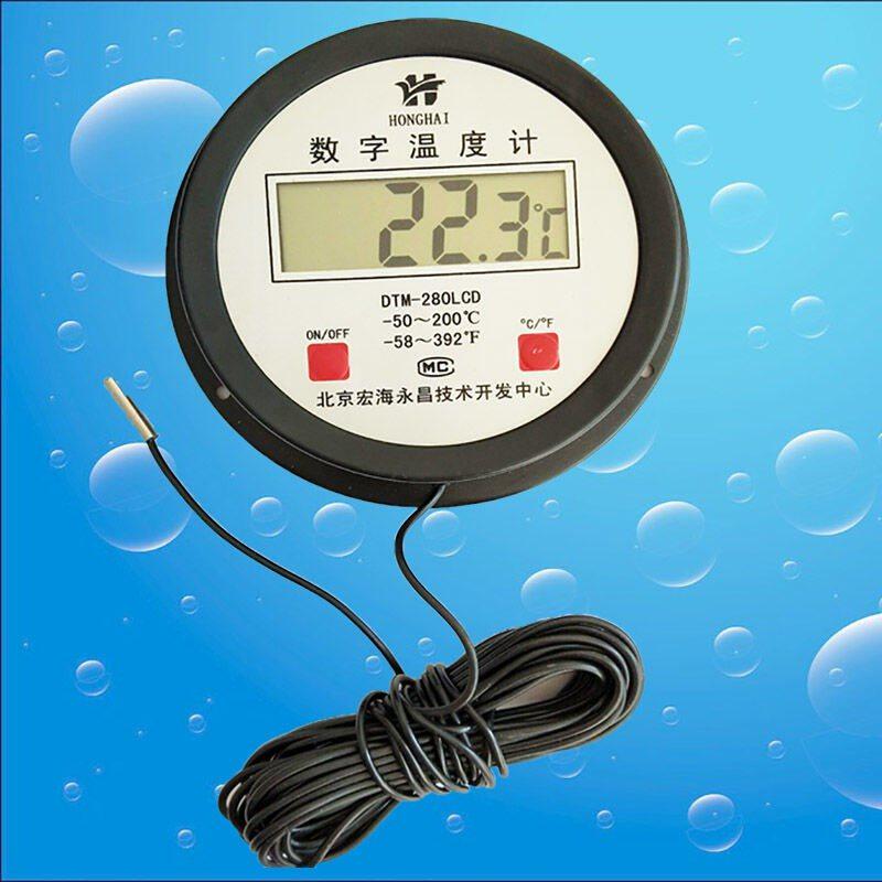 水温数字温度计数显温度表dtm280养殖50200度气温5米测温仪