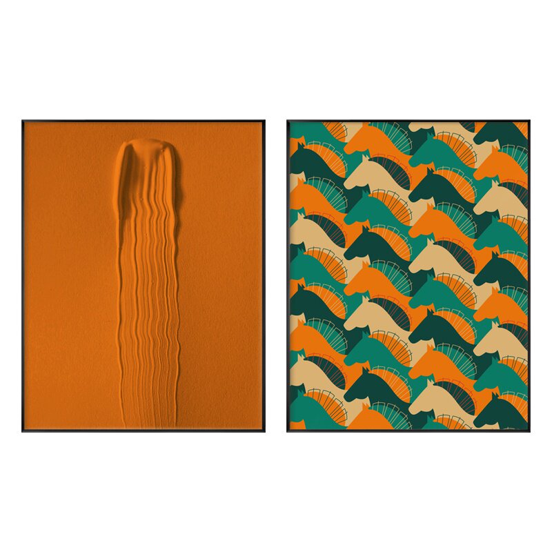 简约小众客厅装饰画艺术轻奢餐厅壁画现代沙发背景墙纯色玄关挂