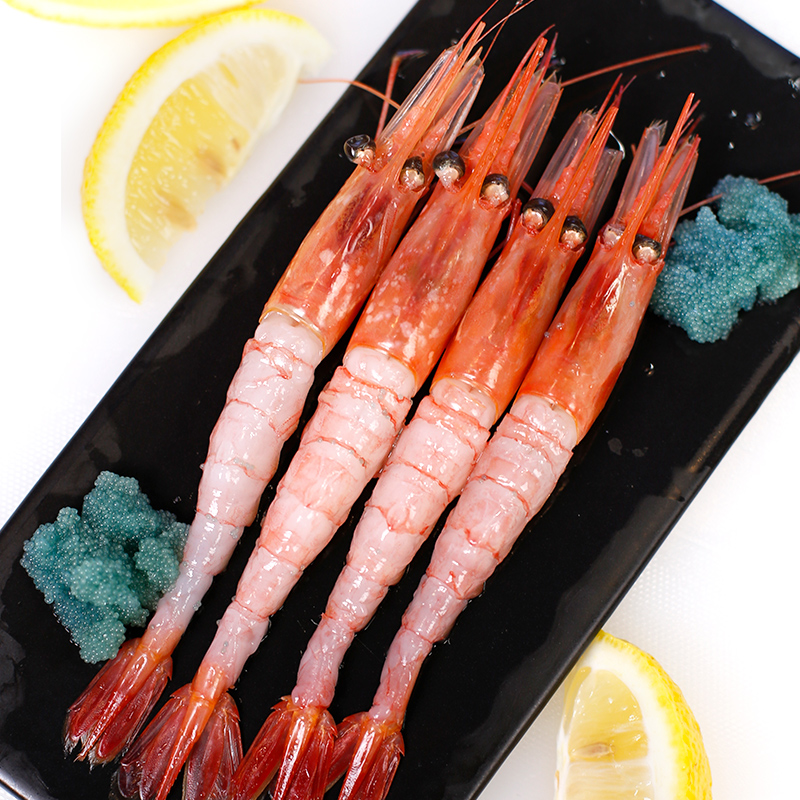 俄罗斯北极甜虾鲜活冷冻海鲜水产大虾冻虾冰虾生冻虾