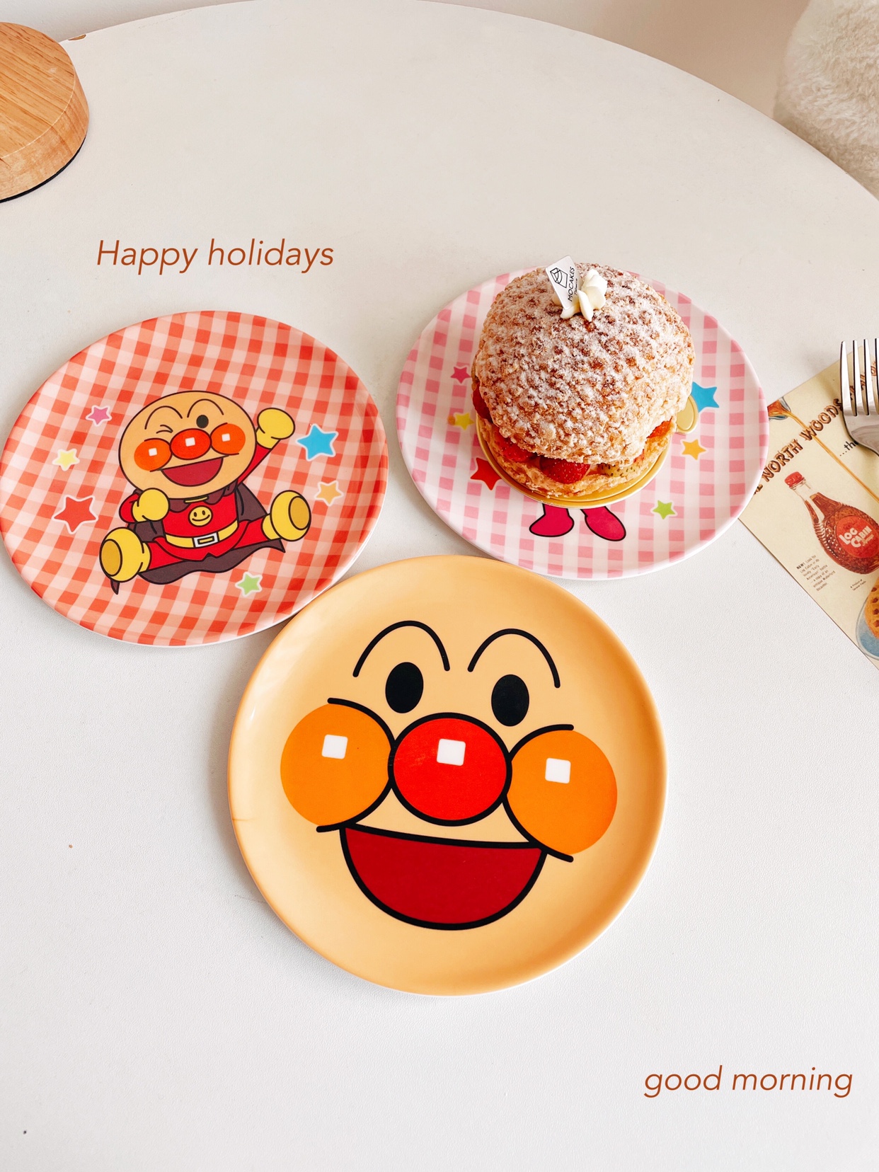 面包超人系列密胺餐具商用盘子圆形卡通可爱儿童盘