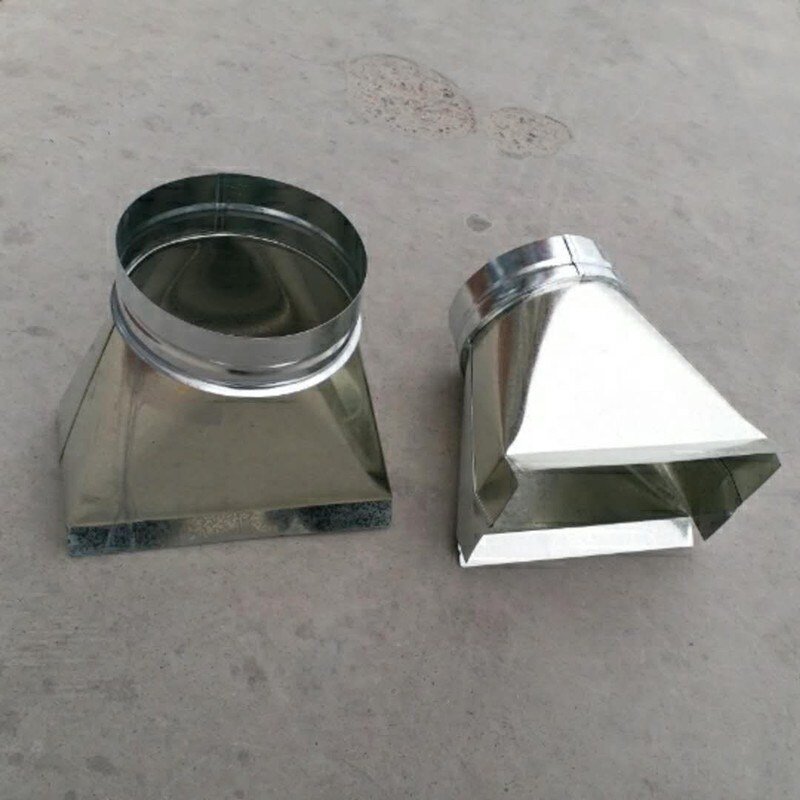 烧烤无烟净化车转接口方改圆变径接头烤炉方变圆烧烤炉