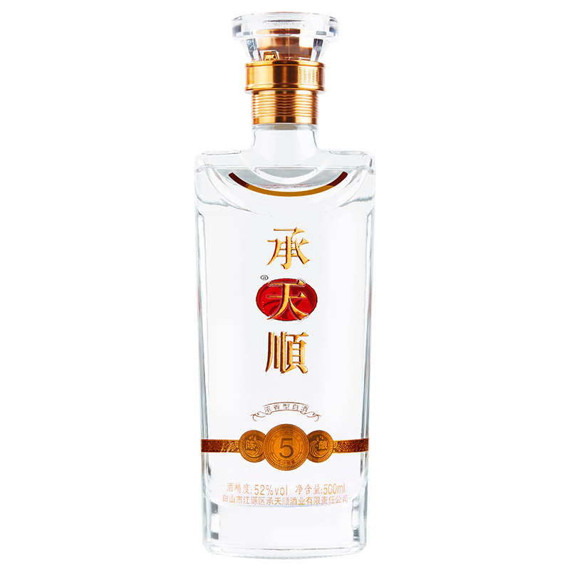 承天顺高粱酒52度白酒浓香型5年纯粮食酒送礼陈酿酒500ml整箱4瓶