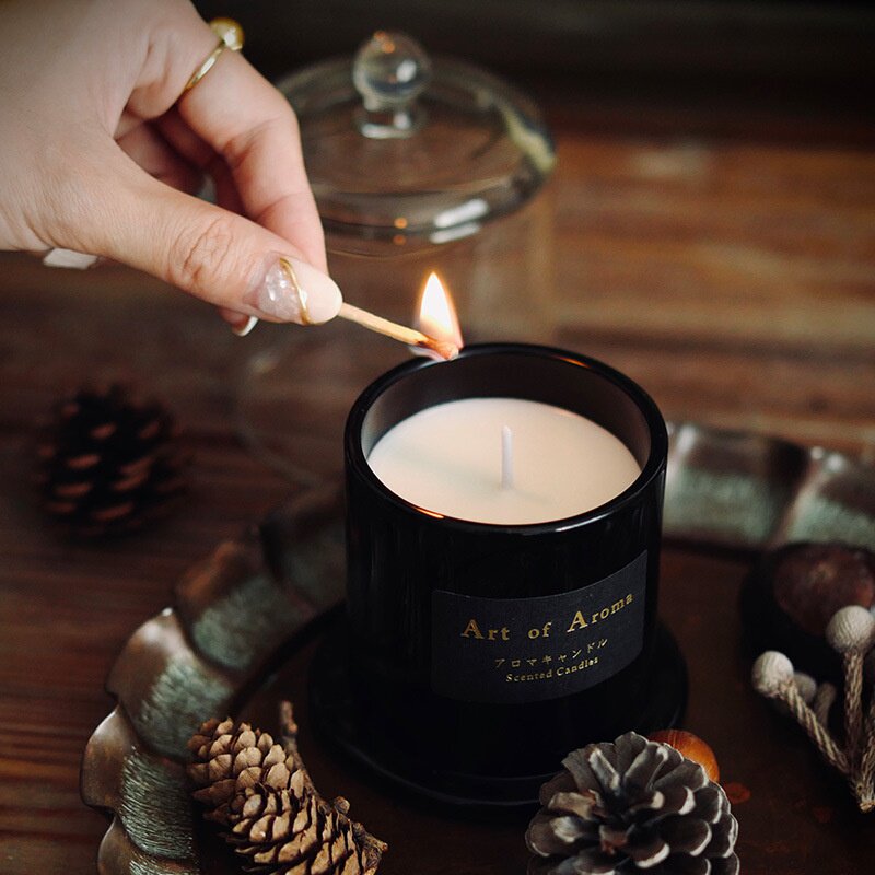 新品香薰蜡烛白兰香烛陶瓷卧室清新熏香室内蜡烛