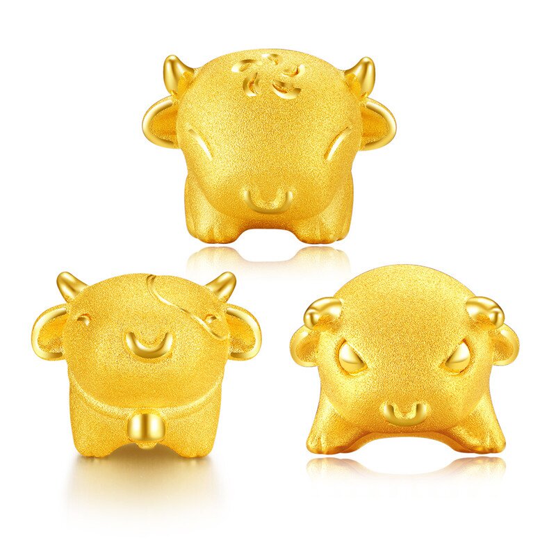 黄金生肖转运珠小金牛手链本命年牛男红绳牛年手饰