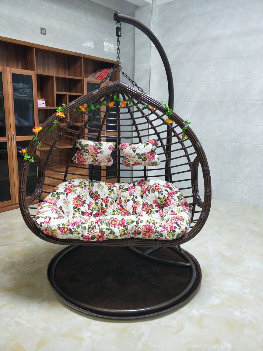 粗藤双人吊篮仿藤吊椅休闲摇椅户外秋千藤椅户外秋千