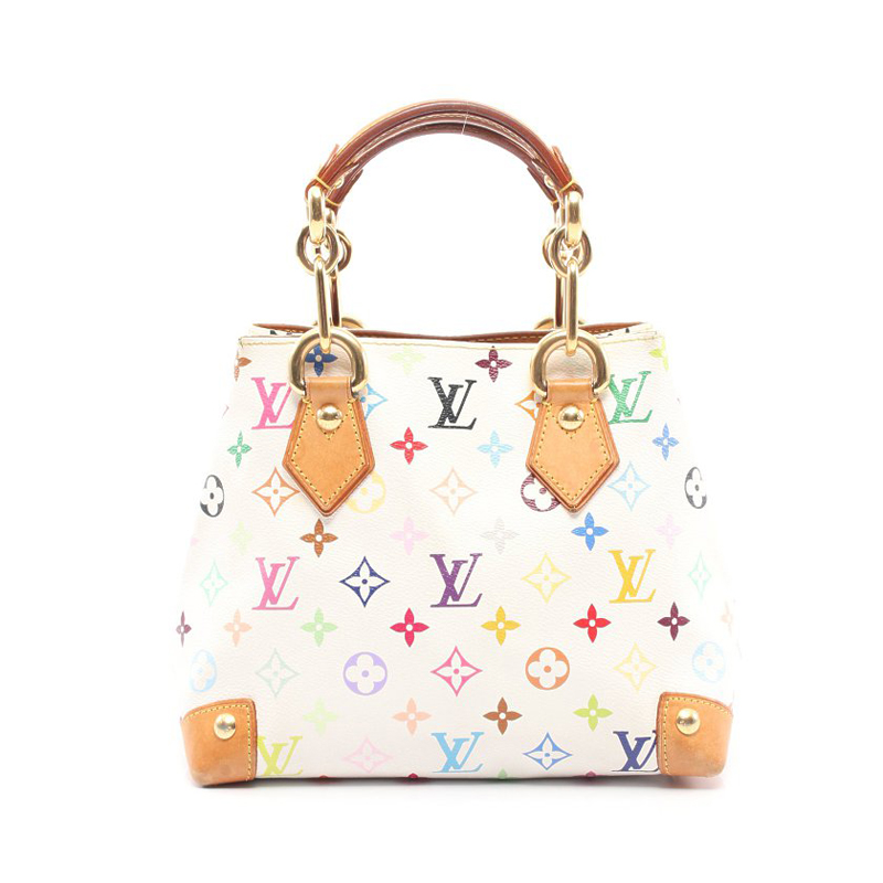 中古lv路易威登bcaudra老花多彩彩色手提包pvc女士包袋