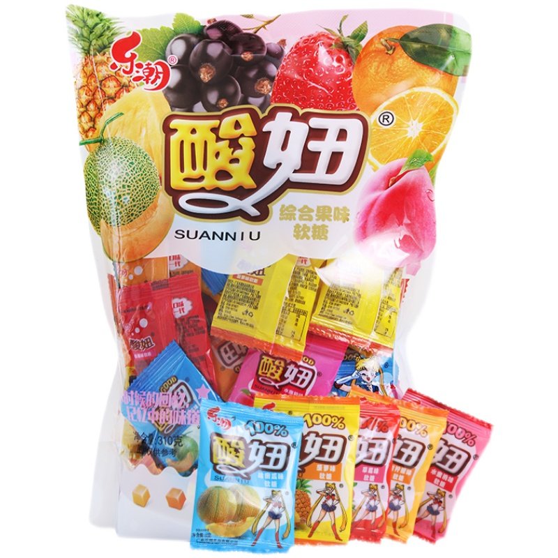 糖果彩虹超级甜的先酸颗粒糖酸小颗彩色七彩糖传统糖果