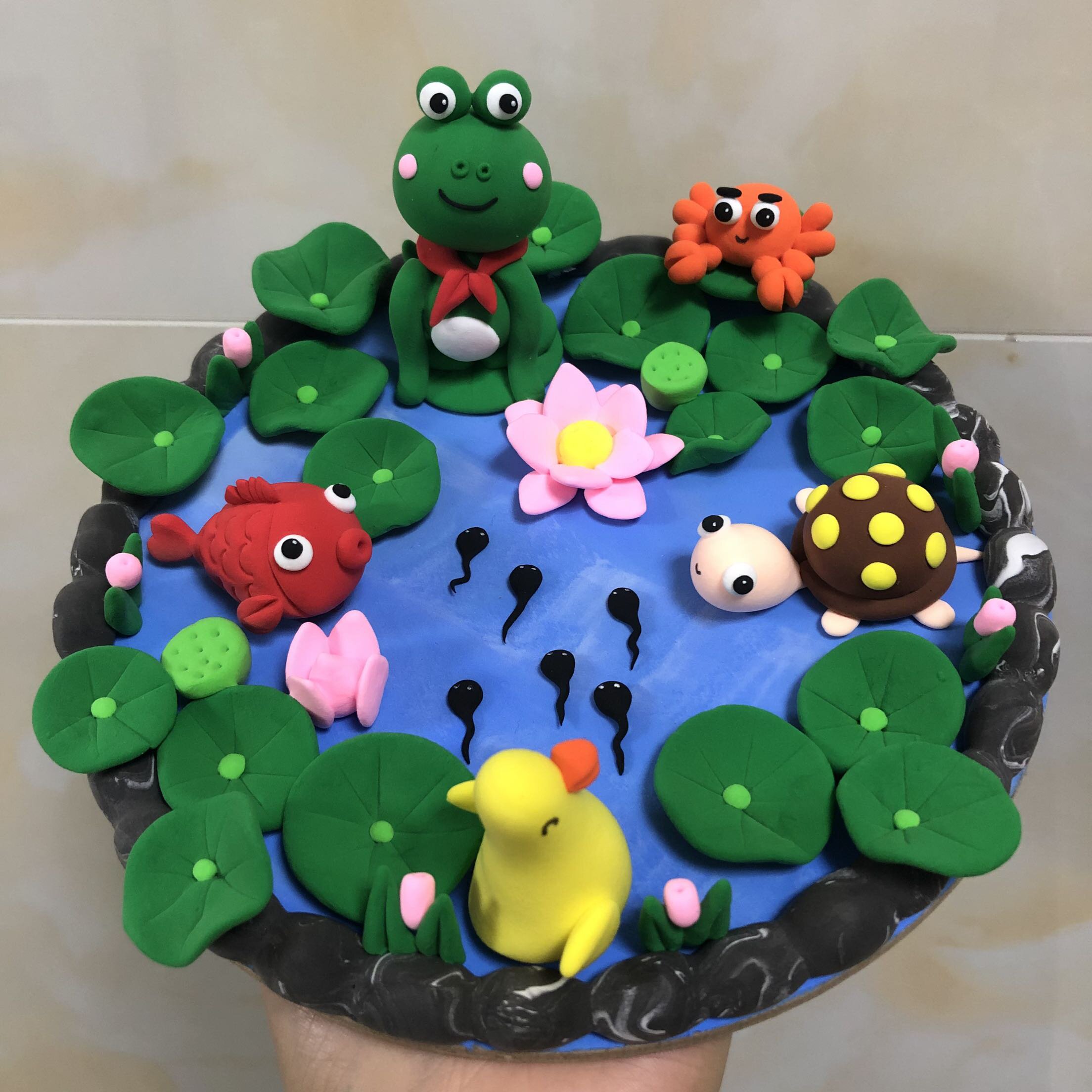 作品粘土手工橡皮泥包粘土材料画彩相框超轻成品粘土