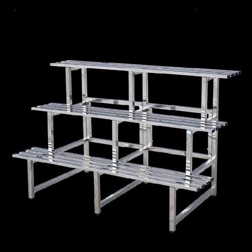 台阶花盆方管花架不锈钢形梯型3层2层家用防水商务用花