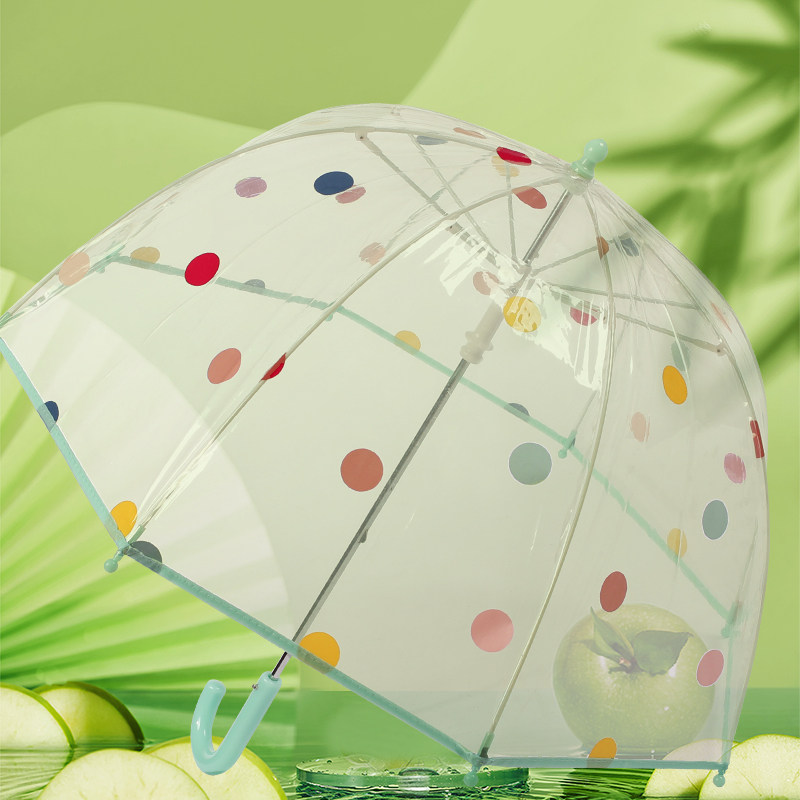 星宝伞儿童雨伞女孩幼儿园透明雨伞男孩圆角防夹手冰淇淋可爱小伞