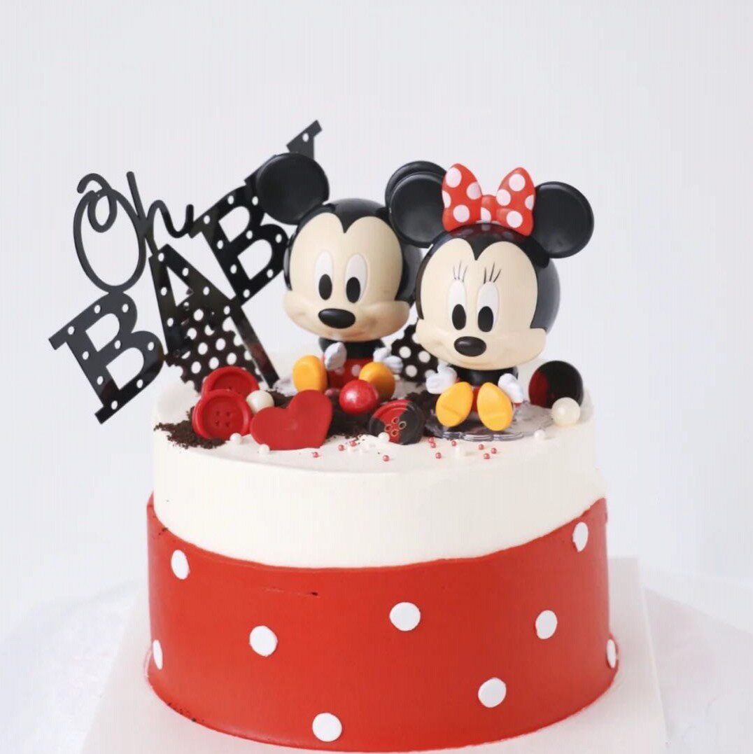 米奇生日蛋糕装饰摆件米妮卡通米老鼠唐老鸭迪士尼儿童节日装扮用品